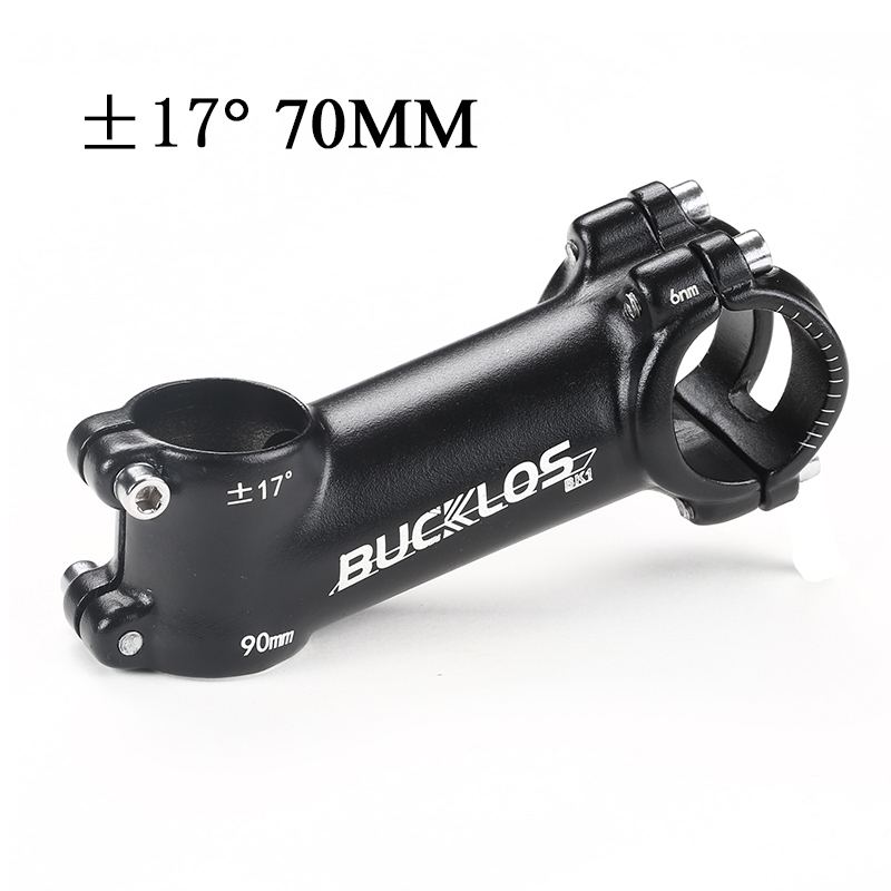 BUCKLOS Ultralight Bike stem 7 17 22 Degree 31.8mm handlebar Stem 60/70/80/90/100mm Aluminum Alloy Road bike stem MTB Power Part: 17 degrees-70mm