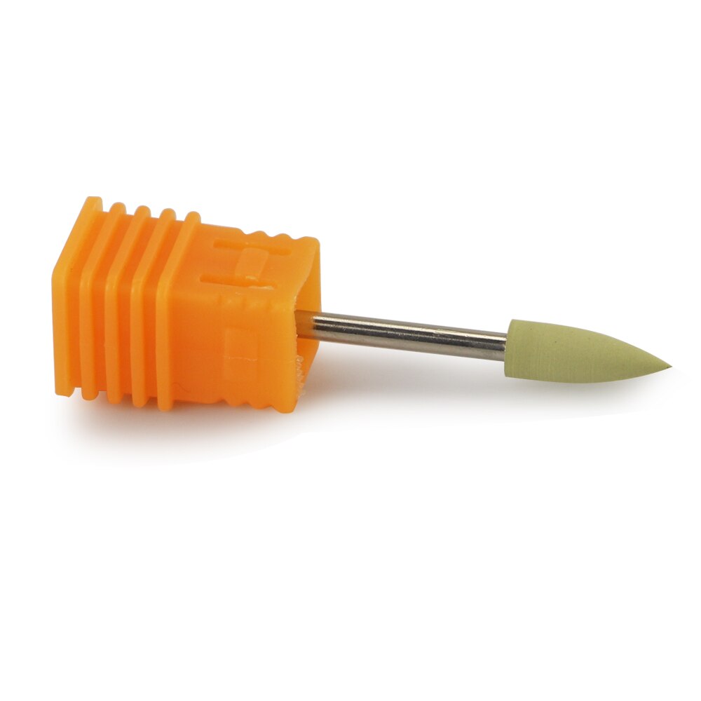 Bullet Head Nail Boren Rubber Silicon Bit Nail Buffer Mills Voor Manicure Pedicure Schoon Polish Gereedschappen