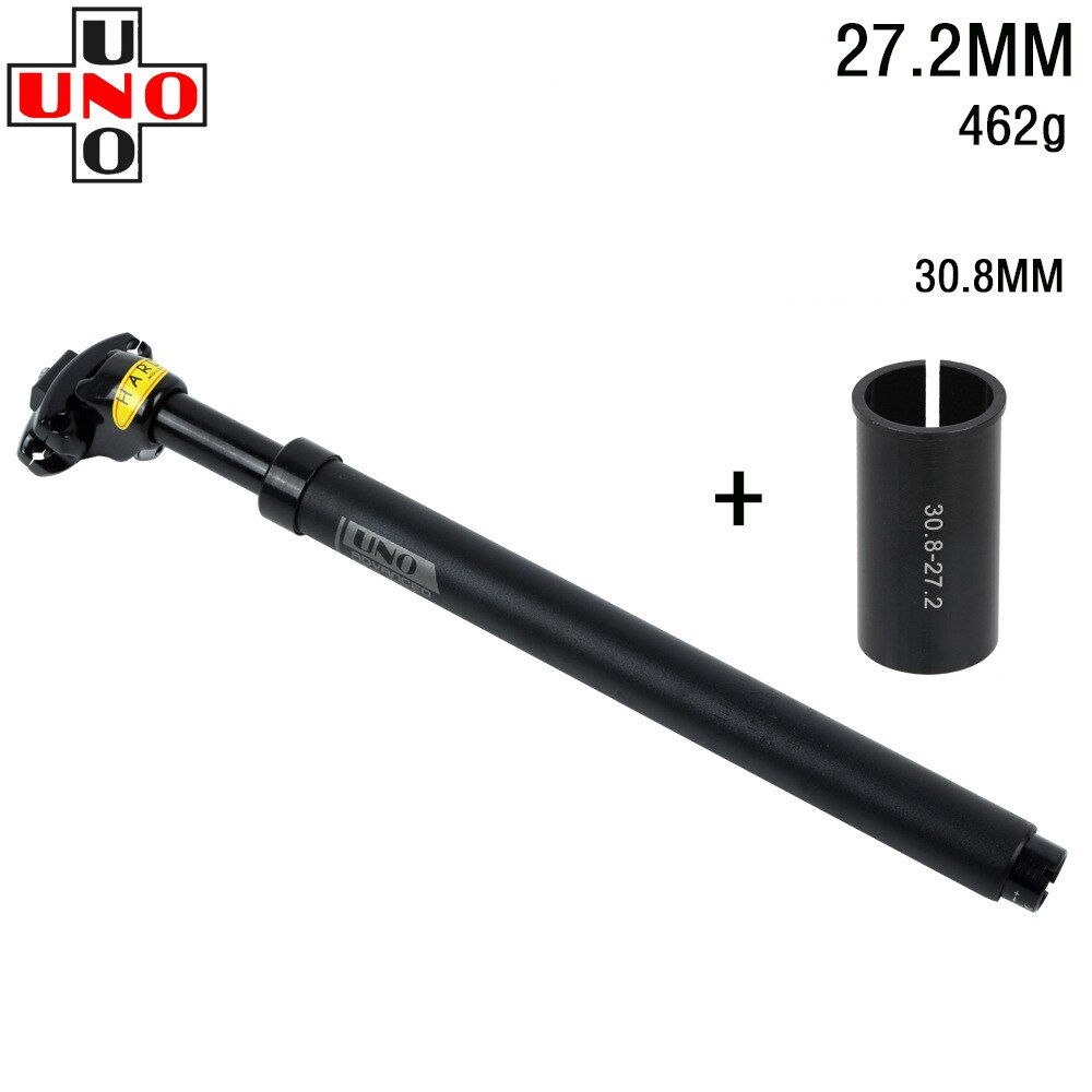 UNO MTB Suspension Sattelstütze Mountainbike Sattelstütze 27,2mm 28,6 30 30,4 30,9 31,6mm X350MM Stoßdämpfer Dämpfung ultraleicht: 30.8x350mm black