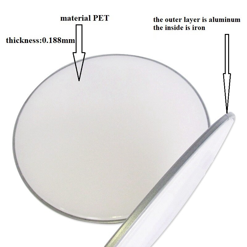 Tête de tambour en peau blanche et noire de 20 pouces, contrôle du son, surface de tambour, accessoires de tambour avec matériau PET importé