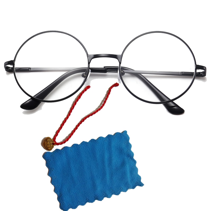 Retro-classic circular transparent lens metal frame men and women circular reading glasses retro-personality college style