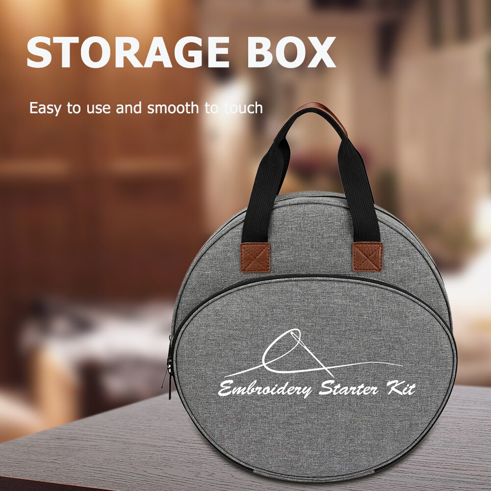 Sac de rangement pratique, Kit d'outils de broderie, sac de rangement pratique pour fil de point de croix accessoires de couture, sacs à main de grande capacité