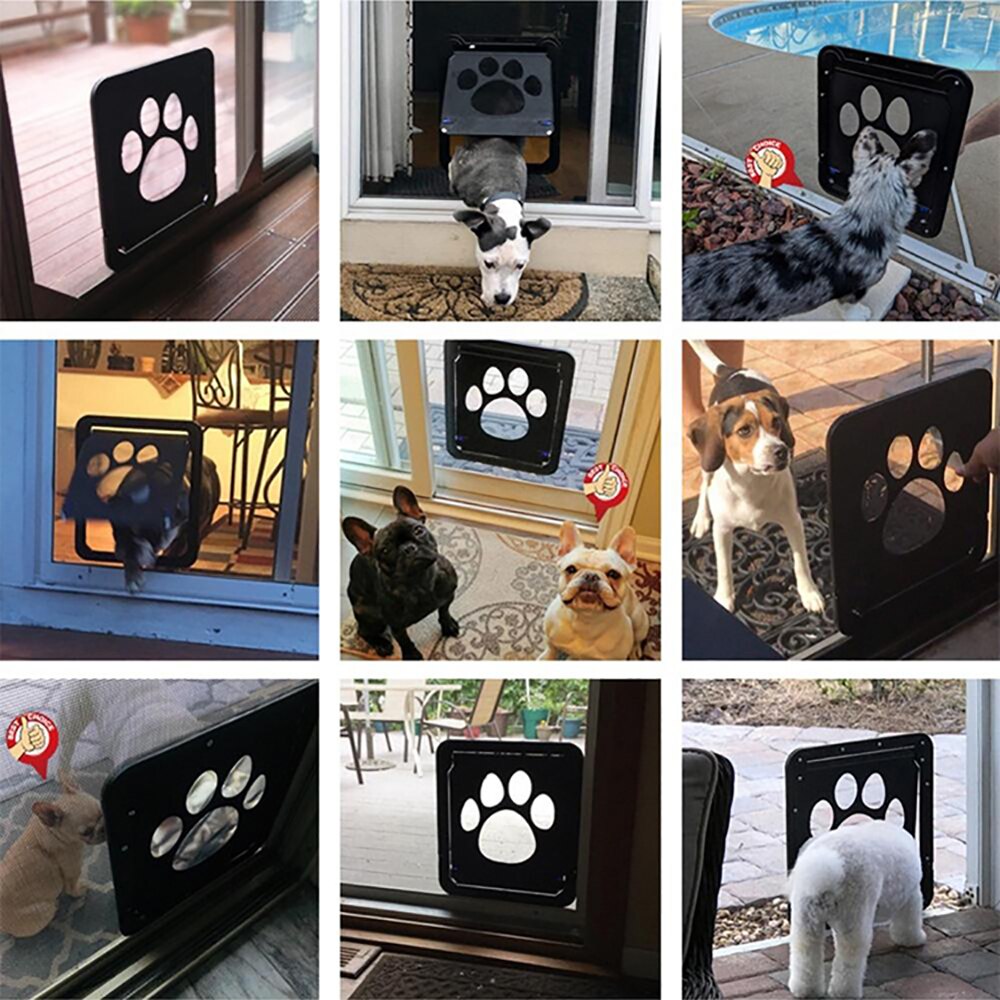 Pet Screen Security Door Dogs Gate With Magnetic Flap For Exterior Freely Doors Lockable Durable Easy Install Pet Door For Puppy