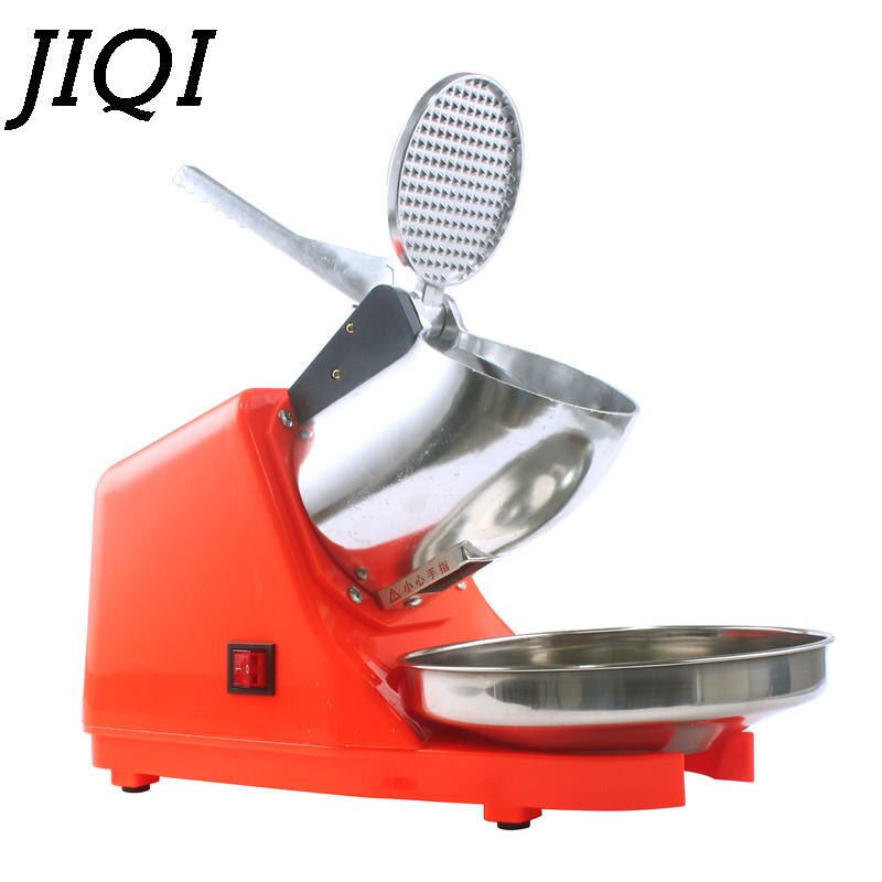JIQI-trituradora de hielo eléctrica, grosor ajustable, 65 KG/H, para batidos, picadora de hielo, para hogar, restaurante, Bar