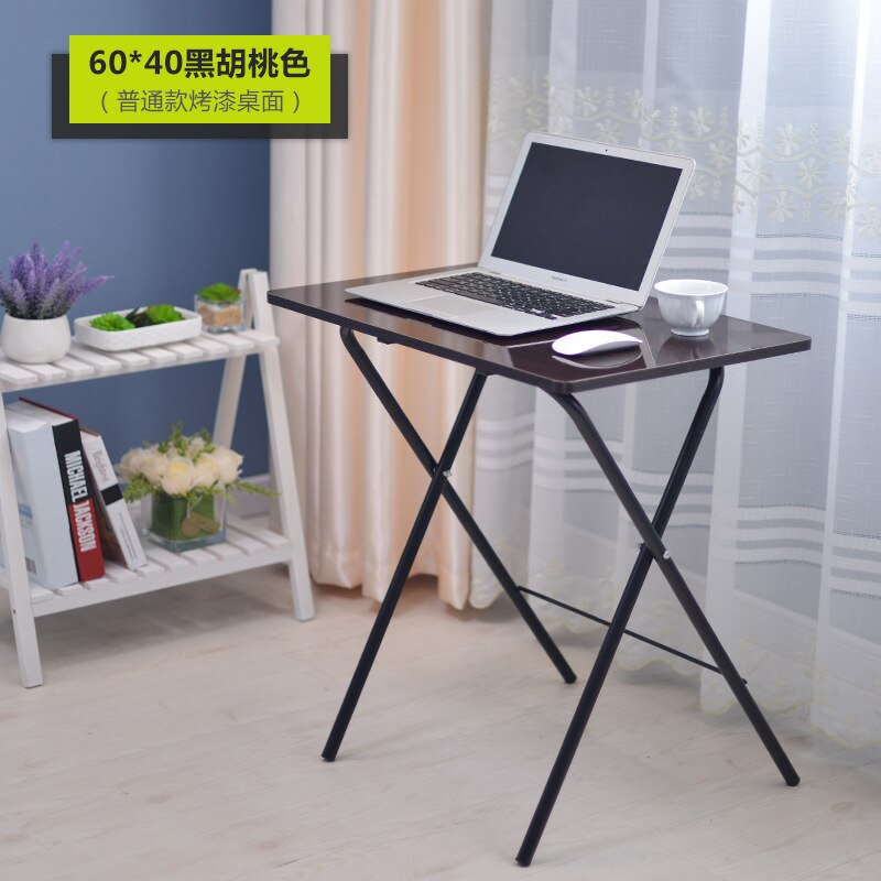 High foldable home laptop desk living room bedroom space saving portable desk writing desk office desk laptop table: B60cm