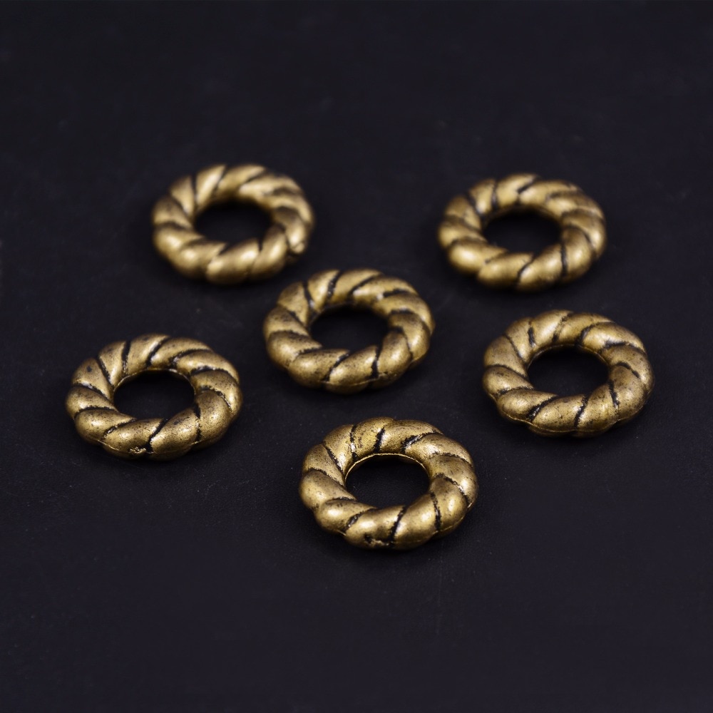 10Pcs/Lot hair braids dread dreadlock Beads approx 8mm Hole Tibet Golden Beads Dread Cufff