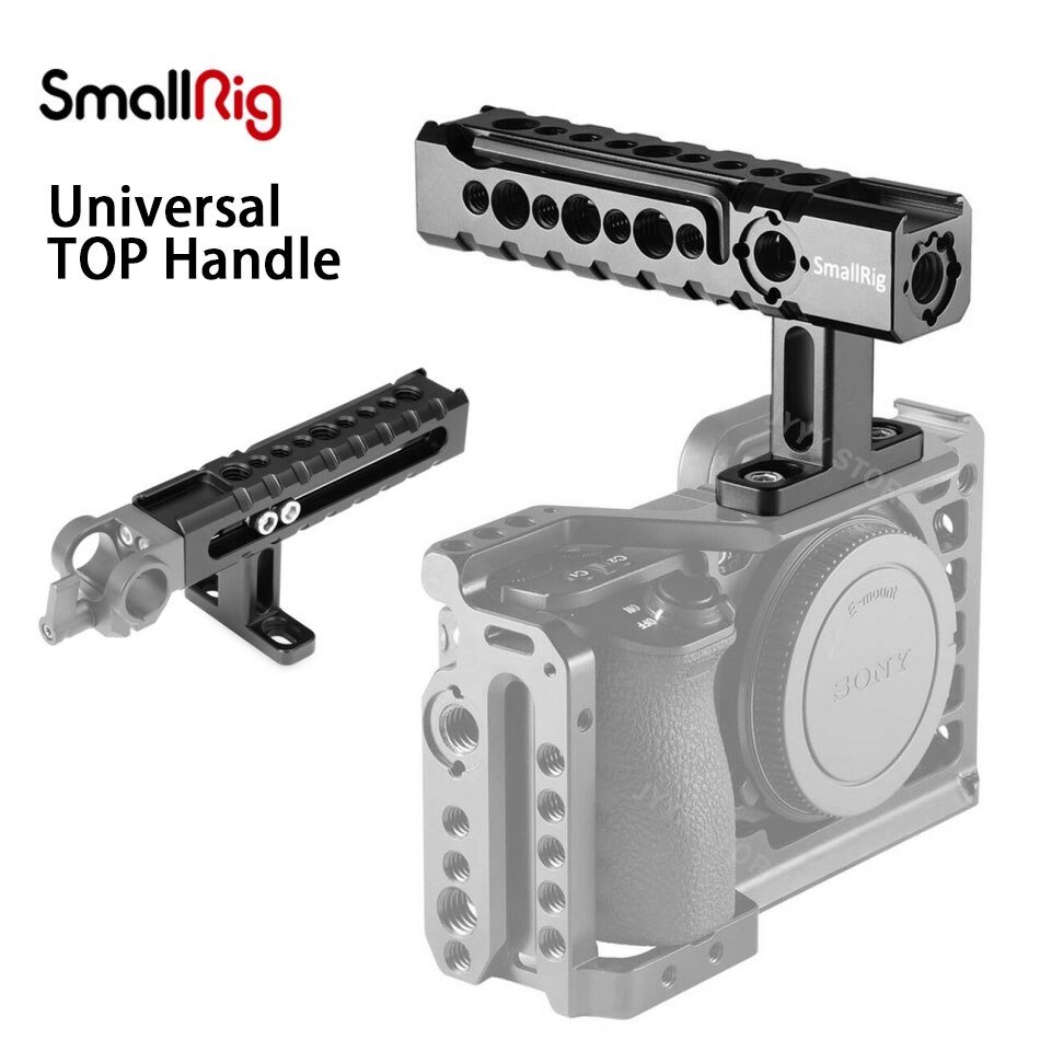 SmallRig Universal Top Handle Action Stabilizing Hand Grip with Arri 1/4" 3/8" Mount for Camera Cage Accessories