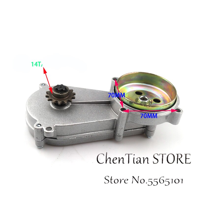 14T Missie Versnellingsbak Versnellingsbak Voor 47cc 49cc 2-Takt Clutch Mini Pocket Bike High Performance Aluminium: Donkergrijs