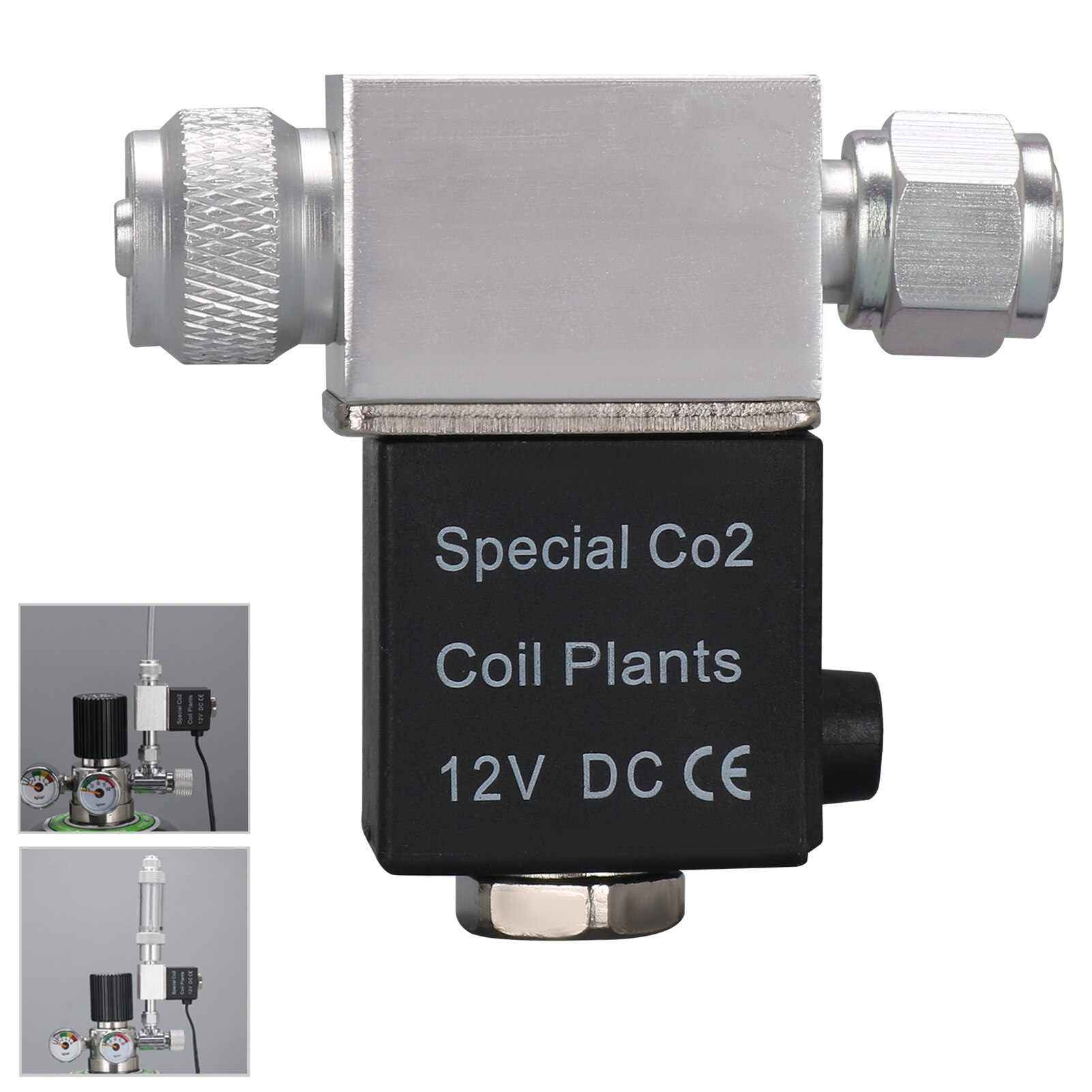 CO2 Magneetventiel Dc 12V Output Aquarium CO2 Regulator Systeem Elektrische Lage Temperatuur Magnetische Valve Voor Aquarium Aquarium