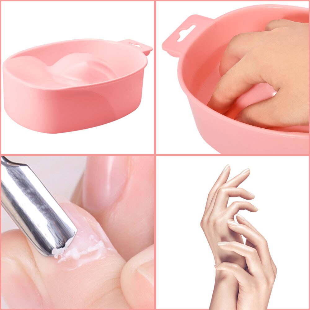 Bol De plástico para manicura De uñas, Removedor De pelo, Uv, Ontvetter, Quitar esmalte, 1 ud.