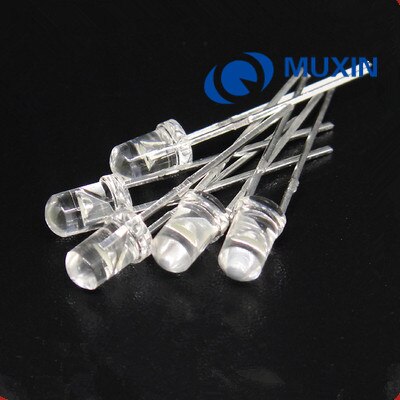 100pcs 3mm IR LED Diode 850nm Infrared 20mA DC 1.4-1.6V Transparent Light Emitting Diode LED Lamp Clear Lens Through Hole Bulb