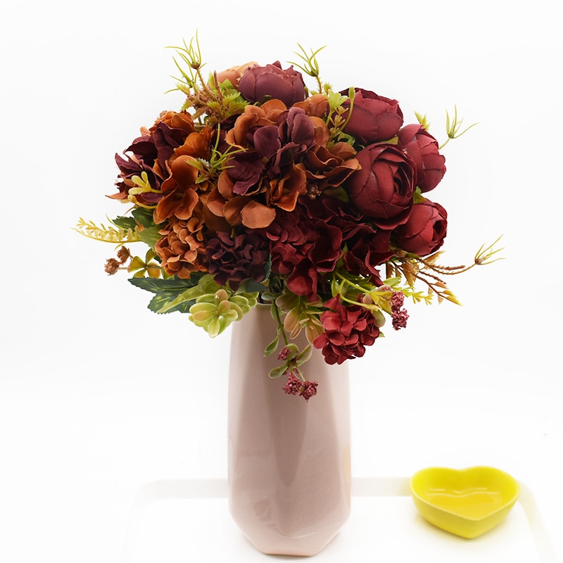 30cm kunstige rose buketter hjem dekorasjon tilbehør bryllup forsyninger stue møbler diy blomsteroppsats