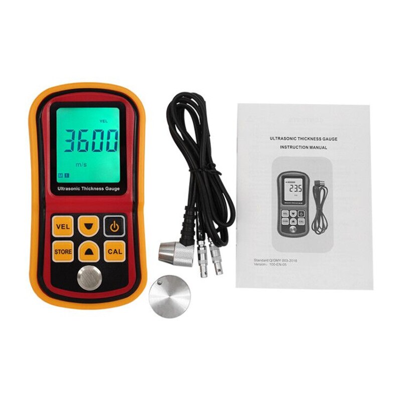 Digital Ultrasonic Thickness Gauge Tester Plastic Glass Ceramics Metal Steel plate Stainless Steel Pipe Wall Thickness Gauge: no box