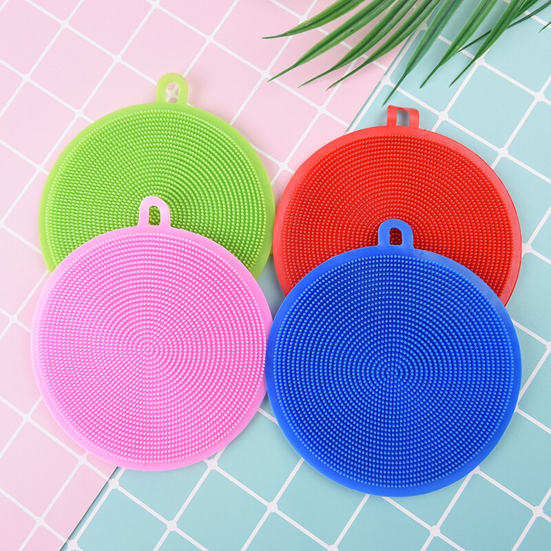 Zachte siliconen afwas kom pot pan schoonmaaksponzen schuursponsjes magische schoonmaakborstels kookgereedschap keukenaccessoires