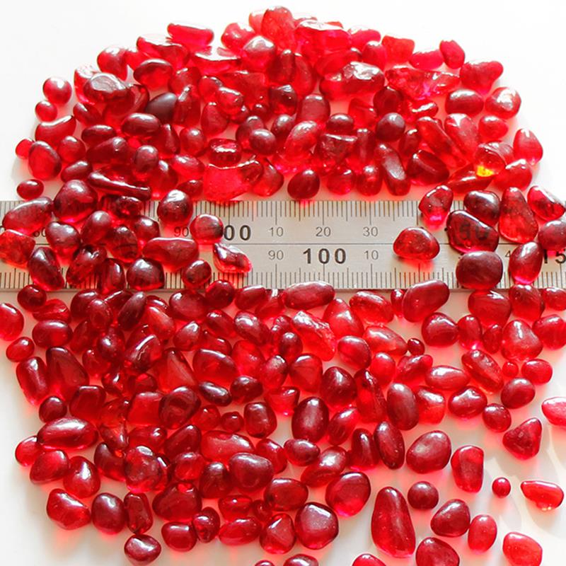Shaped Glass Beads Irregular Glass Mosaic Tiles DIY Craft Mosaic Stones Various Colors Materials Optional About 100g: red