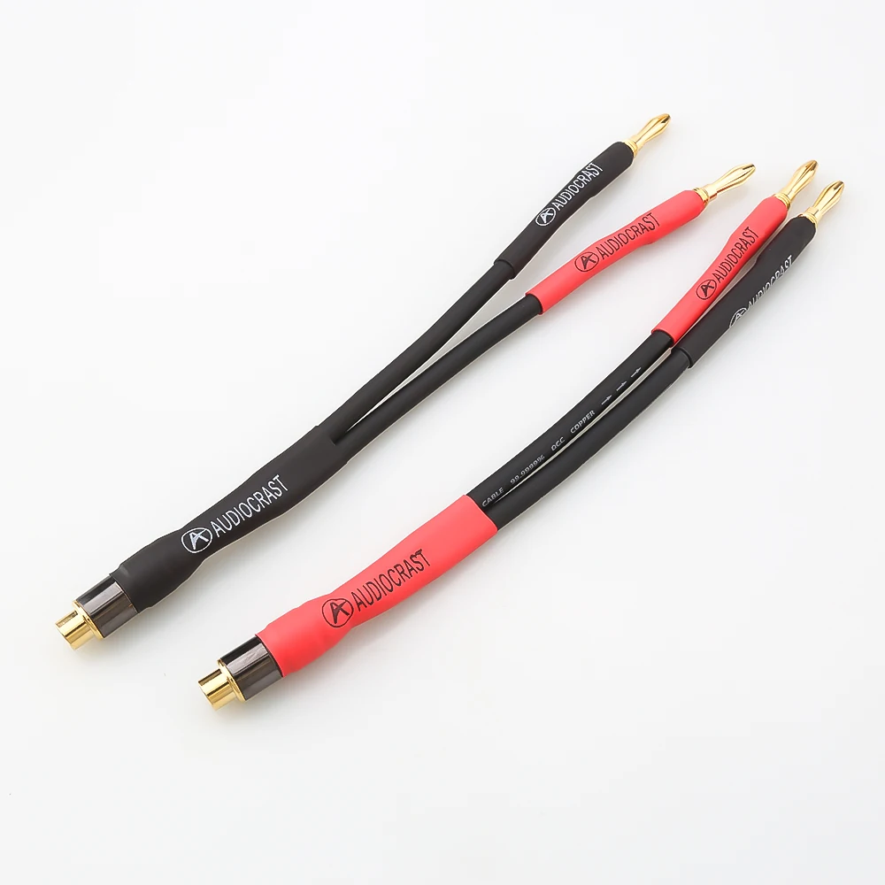15Cm Hifi-Audiokabel Vrouwelijke Rca Naar 2 Bananenstekker Kabelversterker Luidsprekeradapter Kabel Bananenluidspreker