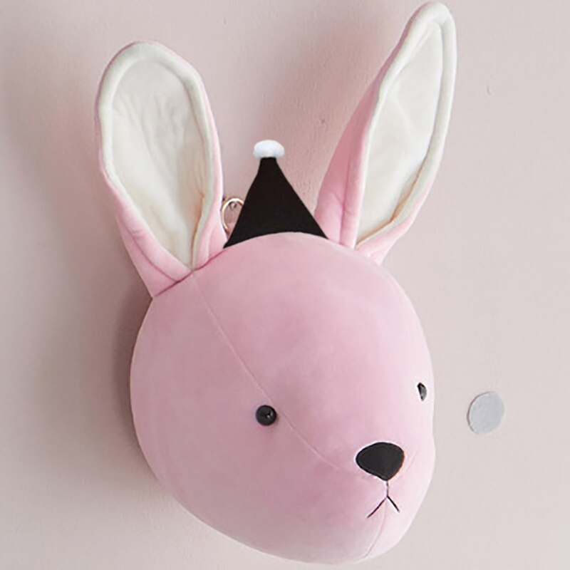 3D Animal Head Wall Mount Children Kids Room Wall Hanging Decoration Birthday Christmas JPDZS1100: Rabbit Hat
