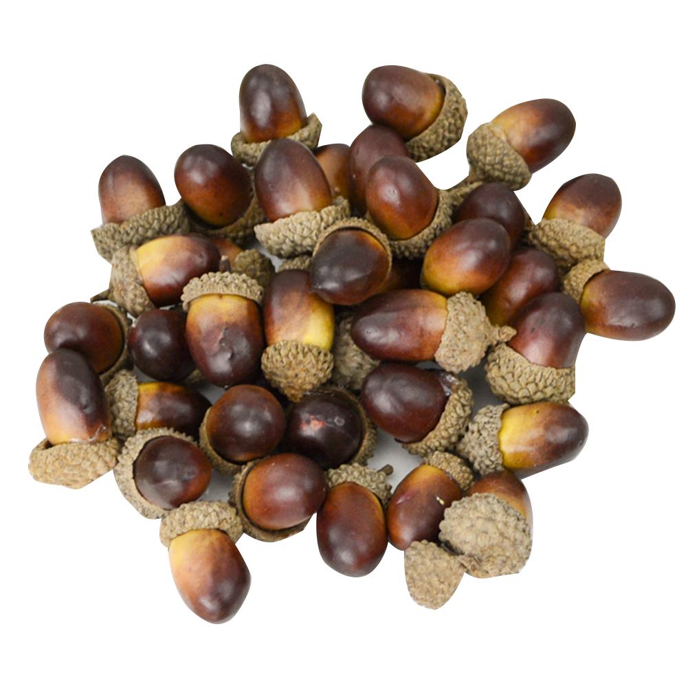 Kerst Decoratie Schuim Pine Cone 20pcs 3cm Mini Kunstmatige Fruit Eikels Bessen Bruiloft Kerstboom Decor Kerst Voelde: B