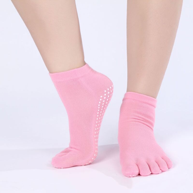 1 par kvinnor yoga strumpor halkfri massage gummi fitness varma strumpor gym dans sport träning barfota känsla