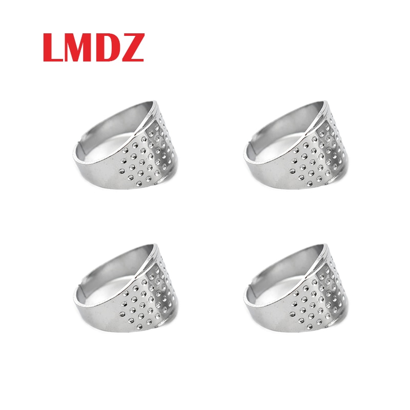 LMDZ 4pcs Sewing Thimbles Adjustable Size Ring Thimble Sewing Quilting Craft Sewing Hardworking DIY Tools Finger Protector