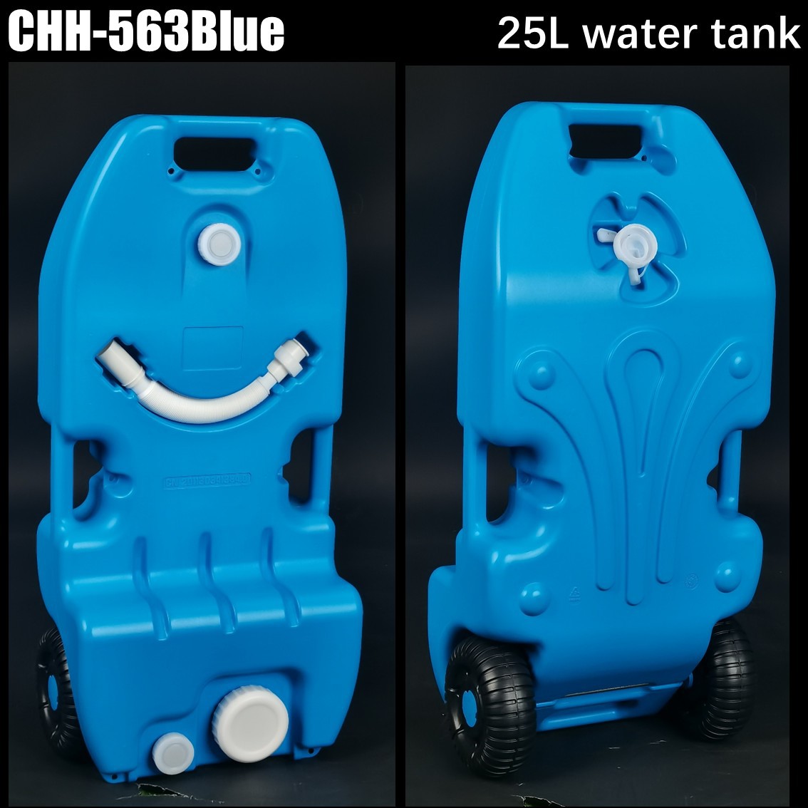 RV Camping Vessel Outdoor Wheeled Mobile Plastic Water Tank 25L/40L Portable Clear Water and Sewage Transfer Box