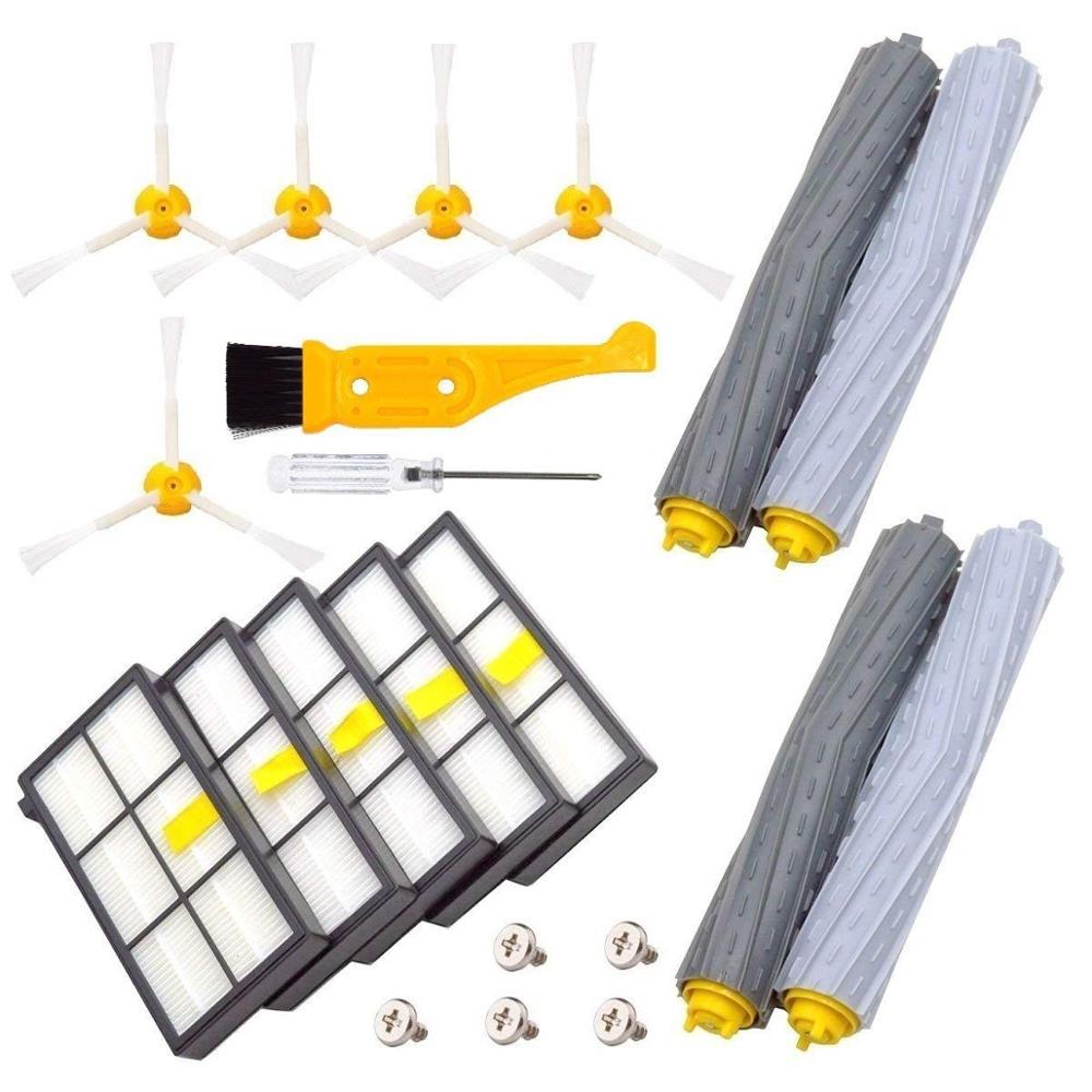 Replacement Parts for iRobot Roomba 800 900 Series 805 860 870 871 880 890 960 980 Vacuum Cleaner Roller Filters Side Brushes