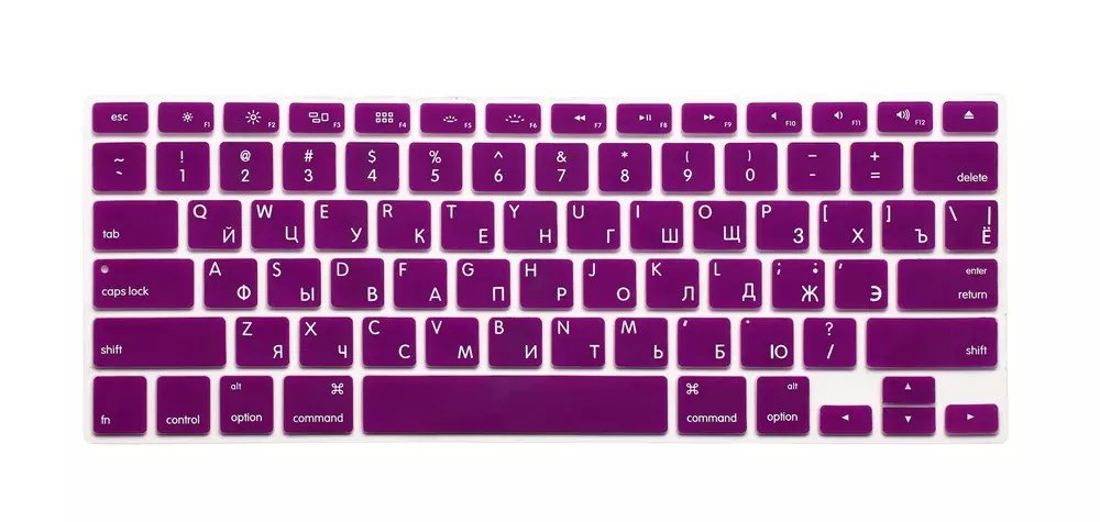 Russische Silikon UNS Tastatur Silikon tastatur abdeckung für Apfel macbook Luft Profi Retina 13 15 17 für Mac buch Laptop haut: Violett