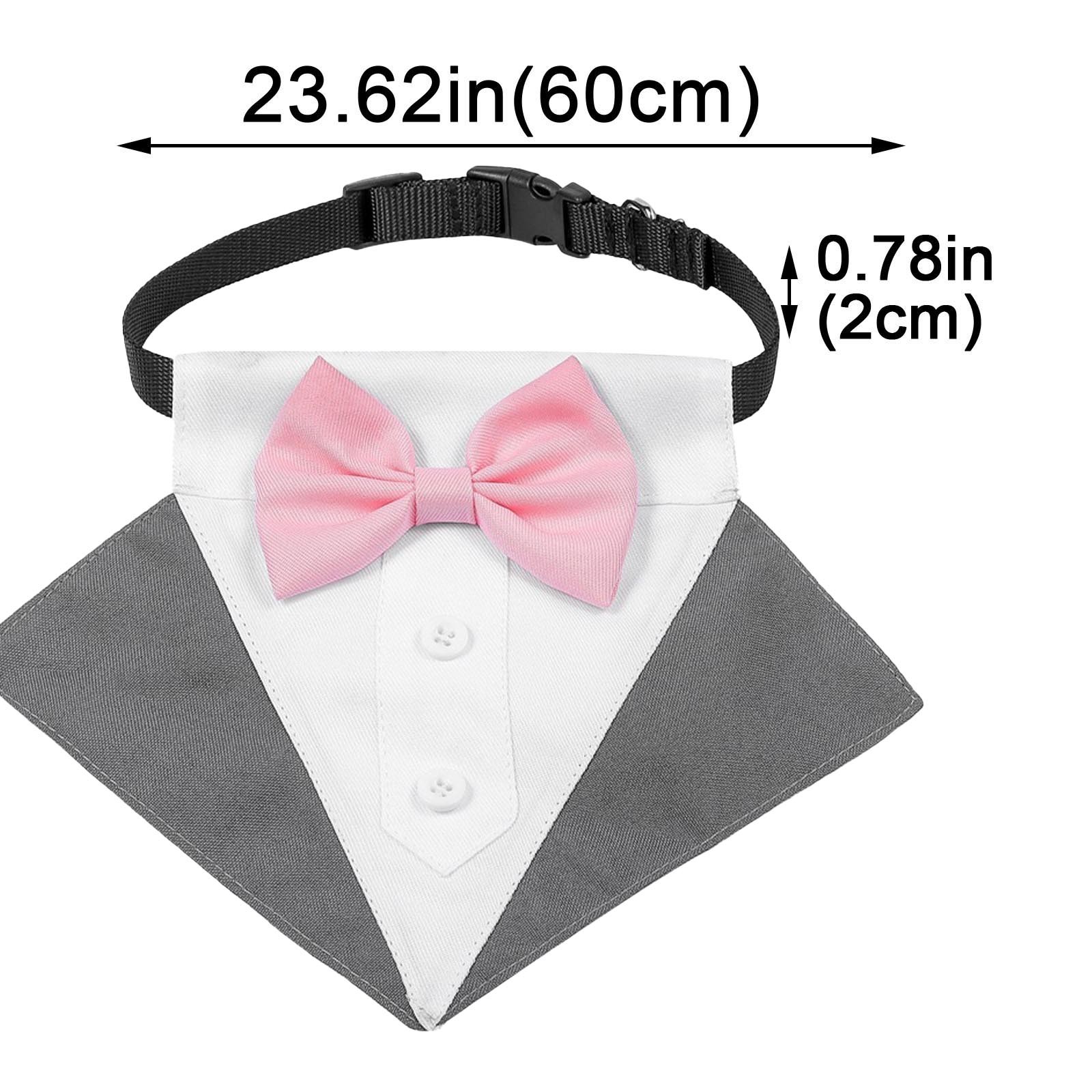 Honden-bandana Pet Driehoeken Slabbetjes Sjaals Omkeerbare Verstelbare Kraag Gentleman Strikje Pak Halsdoek Bruiloft Hoofddoek