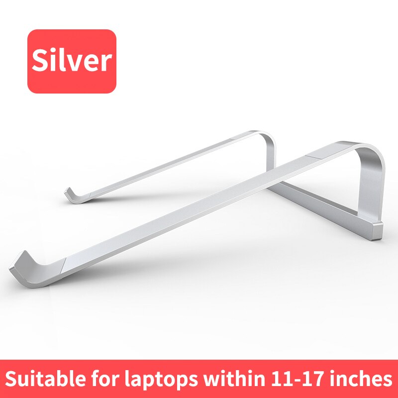 Aluminiumslegering støtte notebook folde notebook laptop stativ til macbook pro lapdesk 11-17 tommer skridsikker kølebeslag