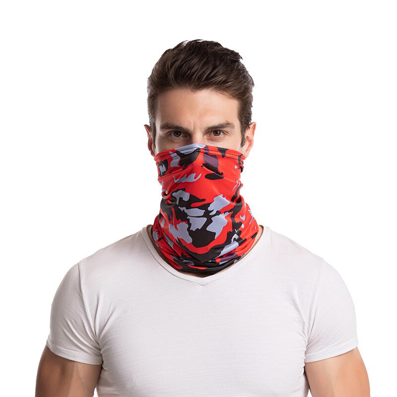 Camouflage Polyester Scarves Face Dust Mask Outdoor Sport Cycling Bandanas Camping Hiking Washouts Headwear Magic Scarf