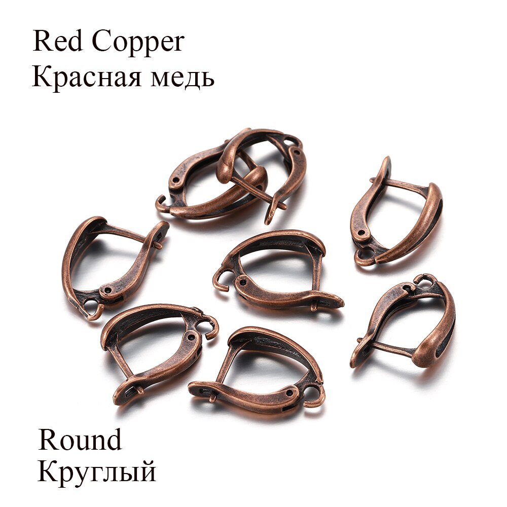 6-12Pcs/lot Brass French Earrings Hooks Clips Lever Back Open Loop Clasps For Diy Jewelry Making Findings Supplies Accessories