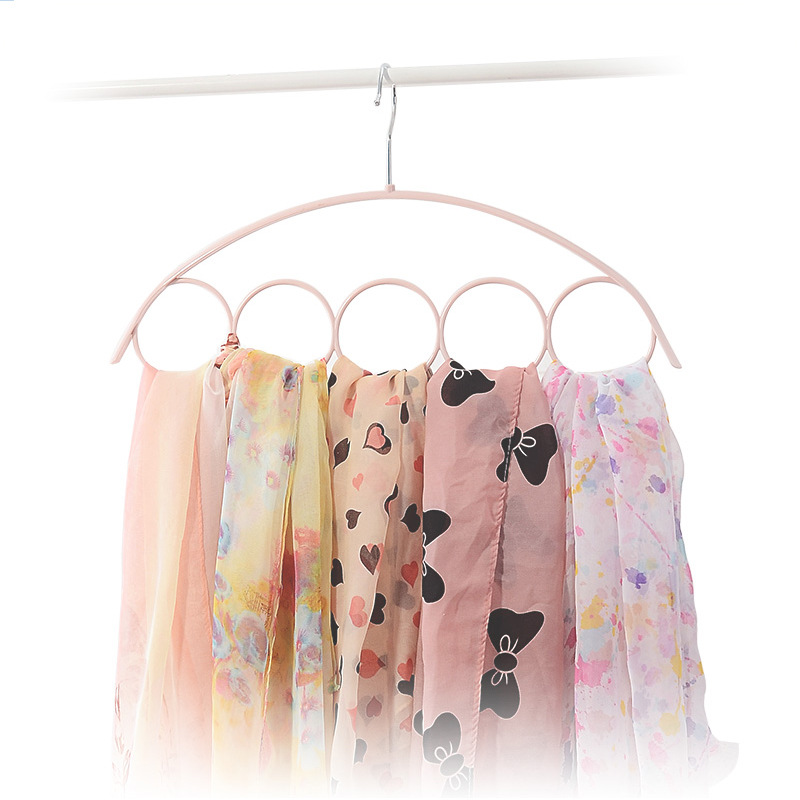 Cintre pour écharpe en PP, 1 pièce, organisateur pour foulard, cercles en plastique, cravate de cou et ceinture
