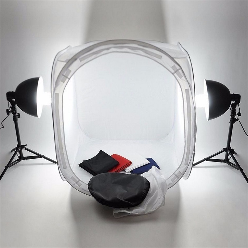 Kamera telt softbox 60*60*60cm mini foldbar fotostudieboks fotografering lys telt kit lightroom til nikon canon hvid