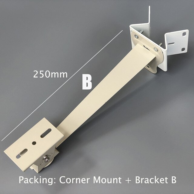 Soporte de cámara CCTV de ángulo recto de 90 grados, montaje en pared, esquina de pared externa, para cámara de vigilancia de seguridad: Corner Bracket Set B