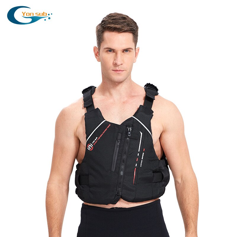 Chaleco salvavidas ajustable con múltiples bolsillos para adultos, salvavidas seguro para navegar, Kayak, canoa, pesca con mosca, ayuda para deportes acuáticos
