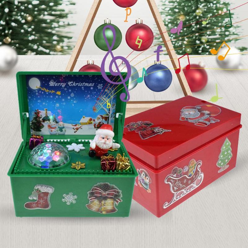 Elektrische Kerstman Speelgoed Musical Box Swing Pop met Licht Kerst Decor