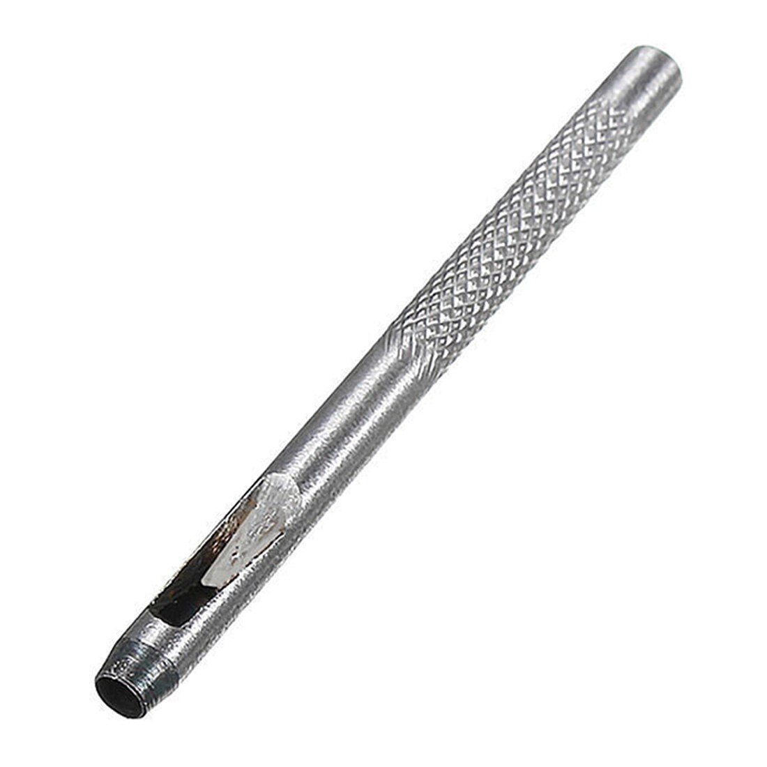 1 ud. De puntadas de costura, suministros de punzonado, punzón de hierro, herramientas de punzonado, herramienta de artesanía de cuero, perforadora, mango de madera: 4.0MM