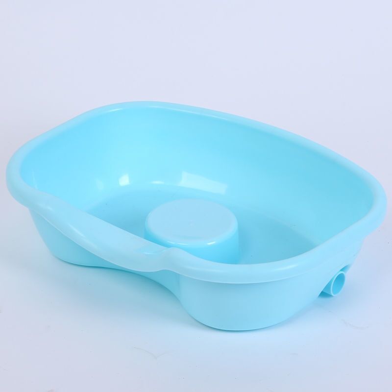 Poggiatesta lavaggio dei capelli lavabo ciotola lavello tubo di scarico lavandino per disabili bacino per shampoo portatile per disabili: blu