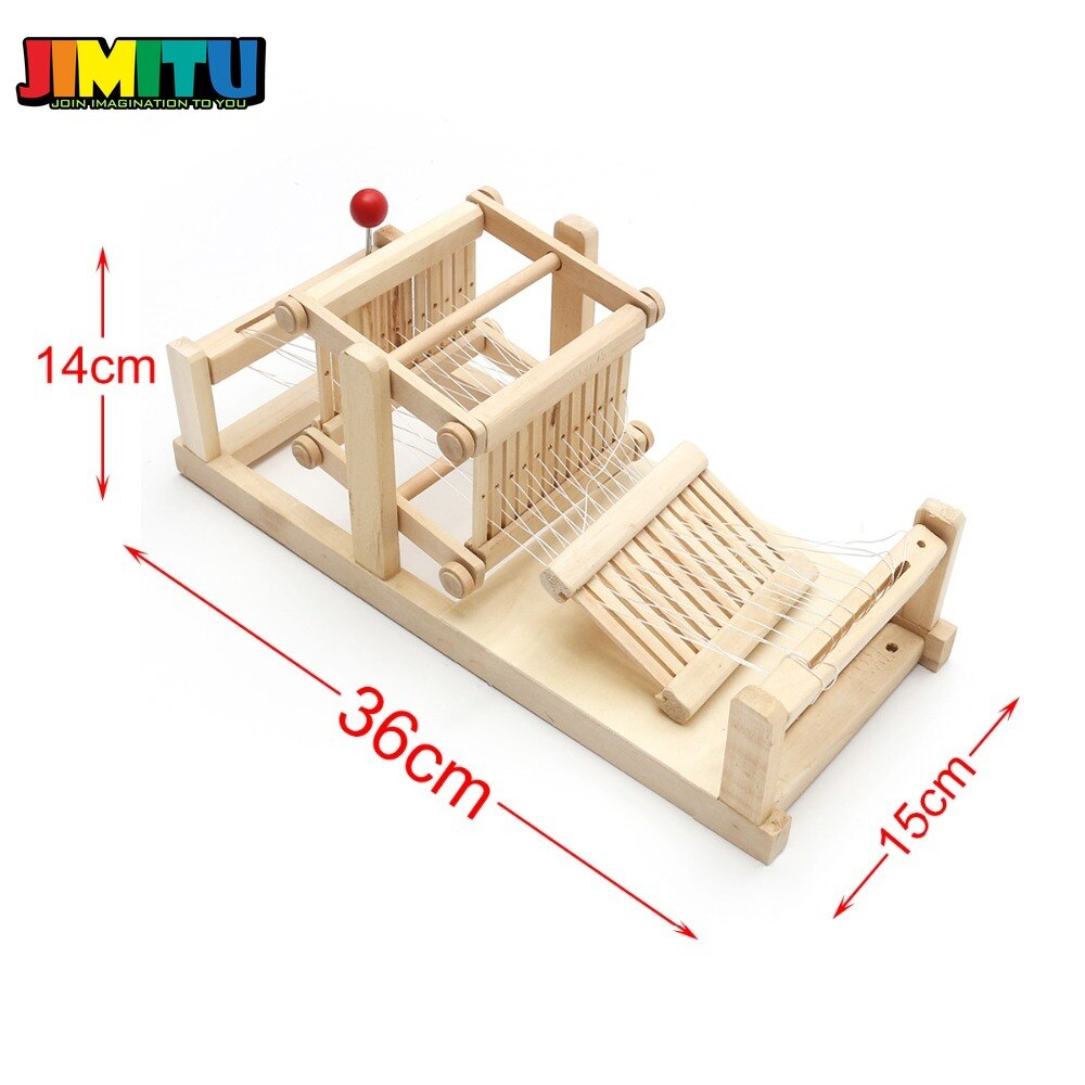 Speelgoed voor fantasiespel, houten chinese traditionele houten tafel, weefgetouw, model, doe-het-zelf, handgemaakt speelgoed voor kinderen en volwassenen