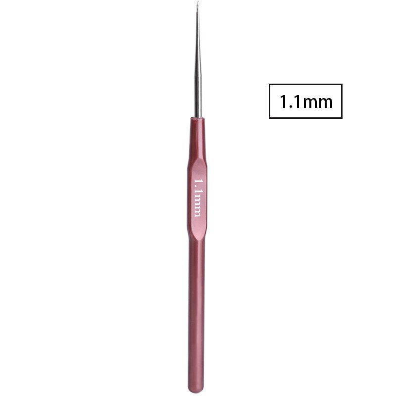 Lmdz 1 kpl virkkuukoukku pieni koko lanka neulepuikot pitsinukeille tee itse työkalut 15 kokoa koukut neulomiseen 0.5mm-2.1mm: 1.1mm
