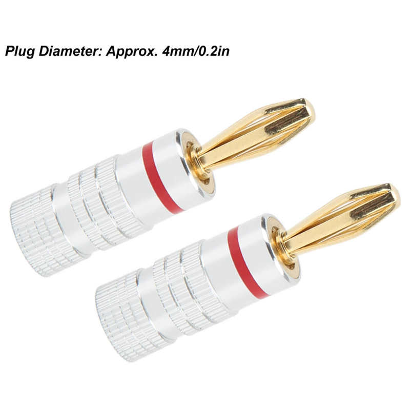 Straight Speaker Connectors Banana Plugs for Audio Video Receiver