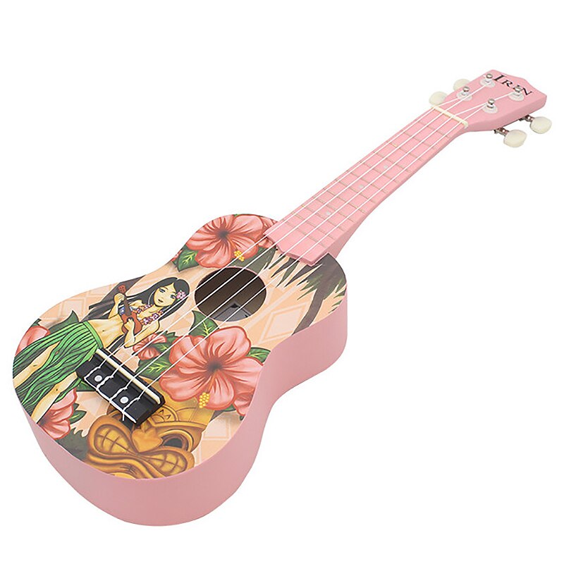 Irin 21 tommer lyserød sopran ukulele ukelele guitar 4 strenge akustisk hawaiisk guitar musikinstrumenter til pige begynder