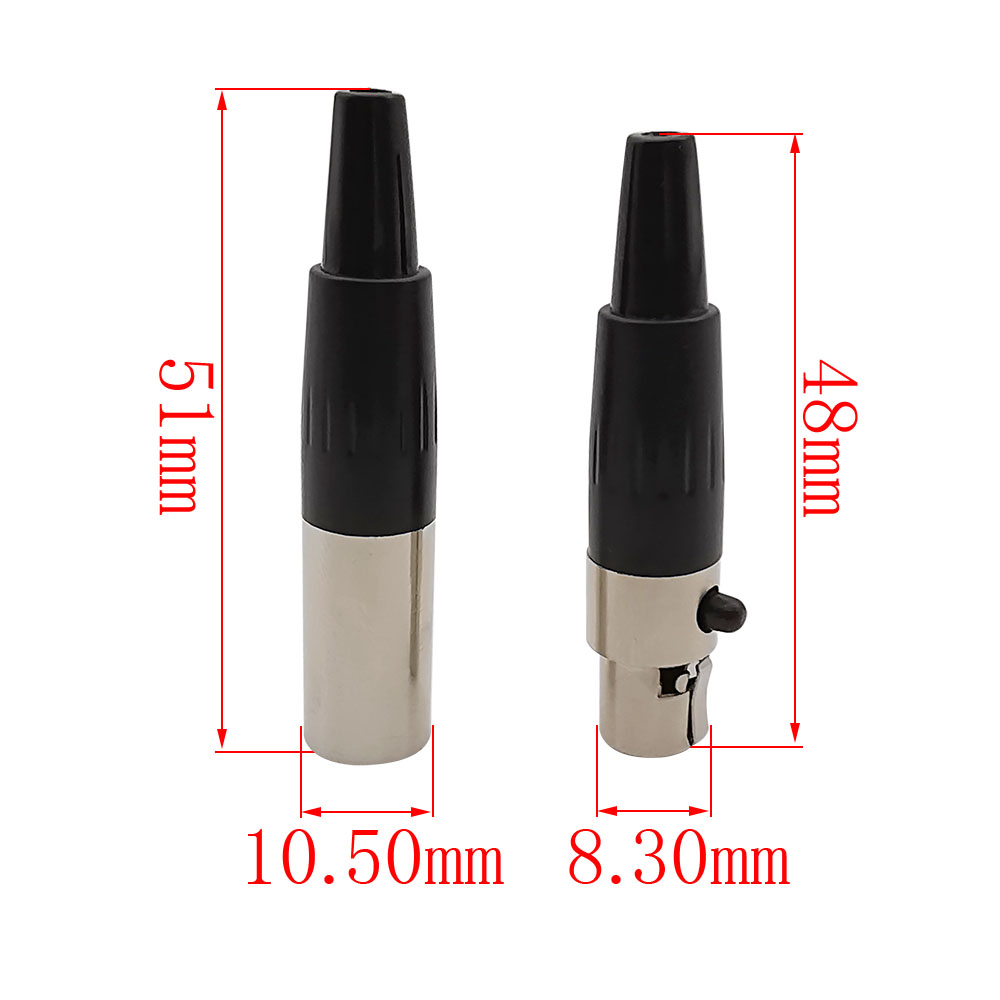 Mini XLR 3 pines 4 pines 5 pines 6 pines enchufe hembra macho micrófono conector de Audio Cable adaptador de micrófono de soldadura