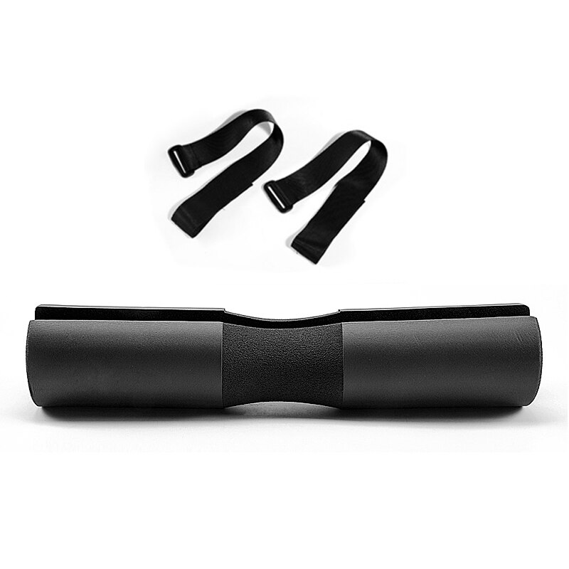 Power guidance barbell squat pad/vægtløftning polstret nakke &amp; skulderbeskyttelsespude - til stang, hoftestød 45*9cm: Sort uden logo
