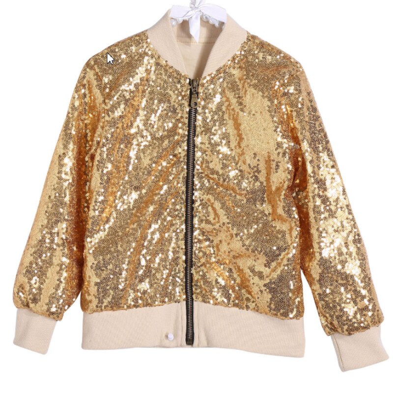 Veste à manches longues en coton pour filles, manteau solide et brillant, vêtements d'extérieur pour enfants, printemps-automne