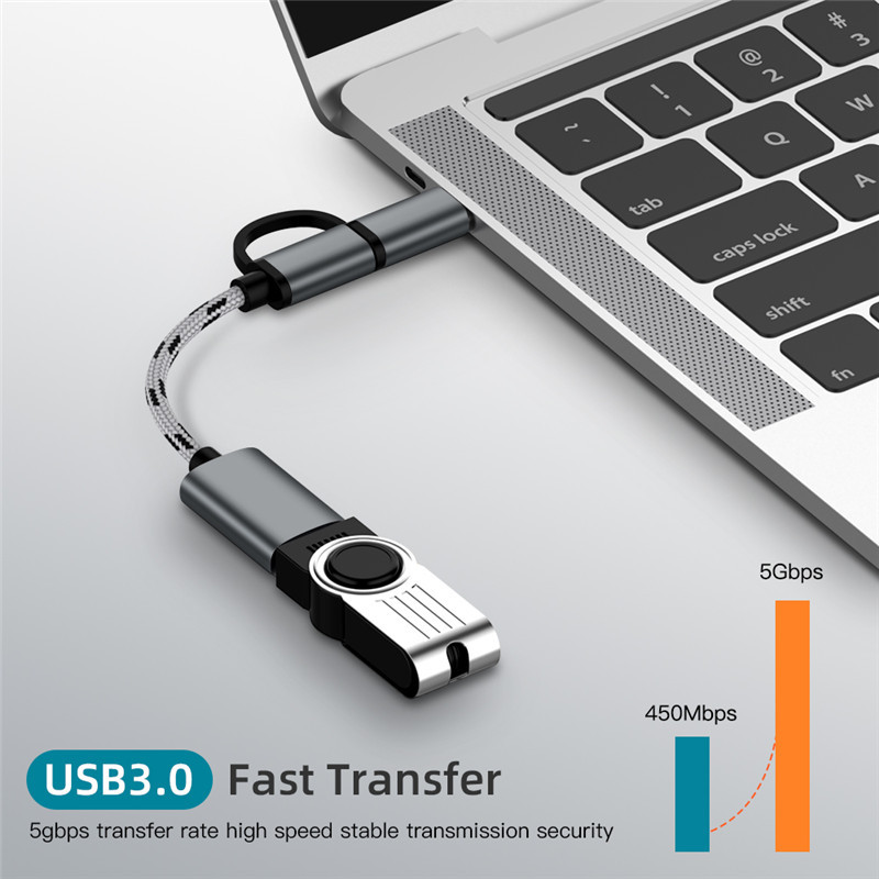 2 In 1 USB 3.0 OTG Adapter Cable Type-C Micro USB To USB 3.0 Interface Converter For Cellphone Charging Cable Line