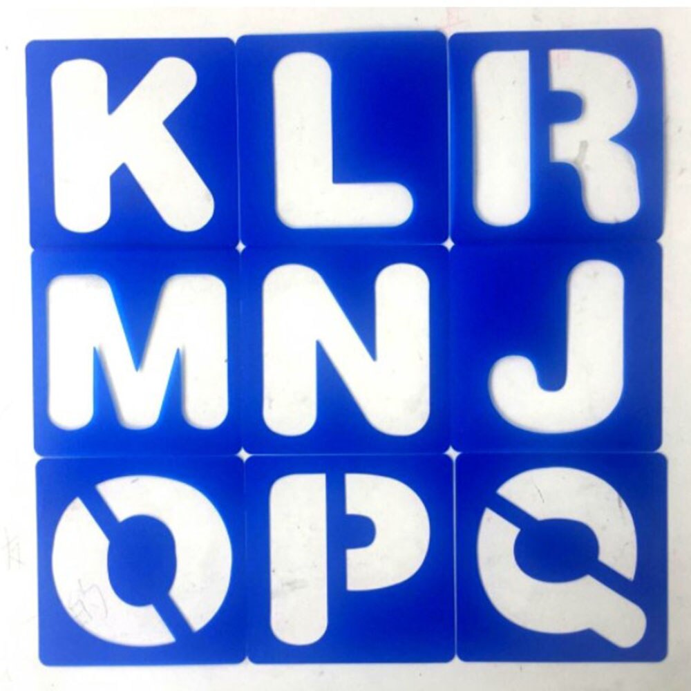 26 Capital Letter Number Scrapbooking Notebook Stencil Child Beginning Student Learning Handwriting Practice Painting Template