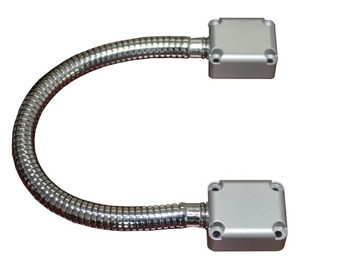 Metal armored protect cable door loop, Zinc Plated with metal heads