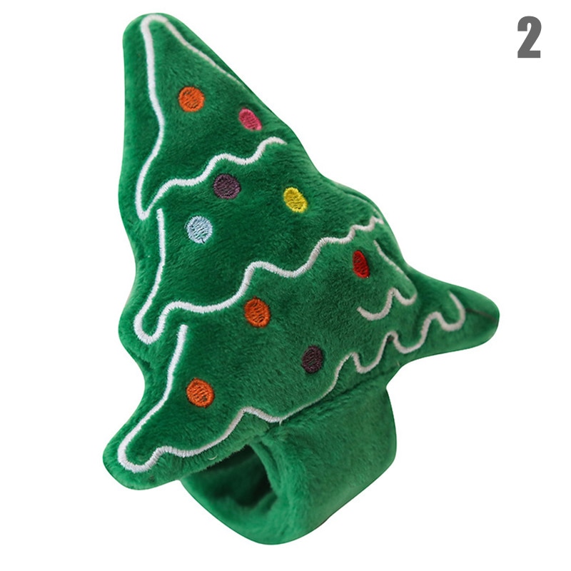Adorables bracelets en peluche de noël, serre-tête, jouet de noël, père noël, cerf, arbre, nsv 775: 2