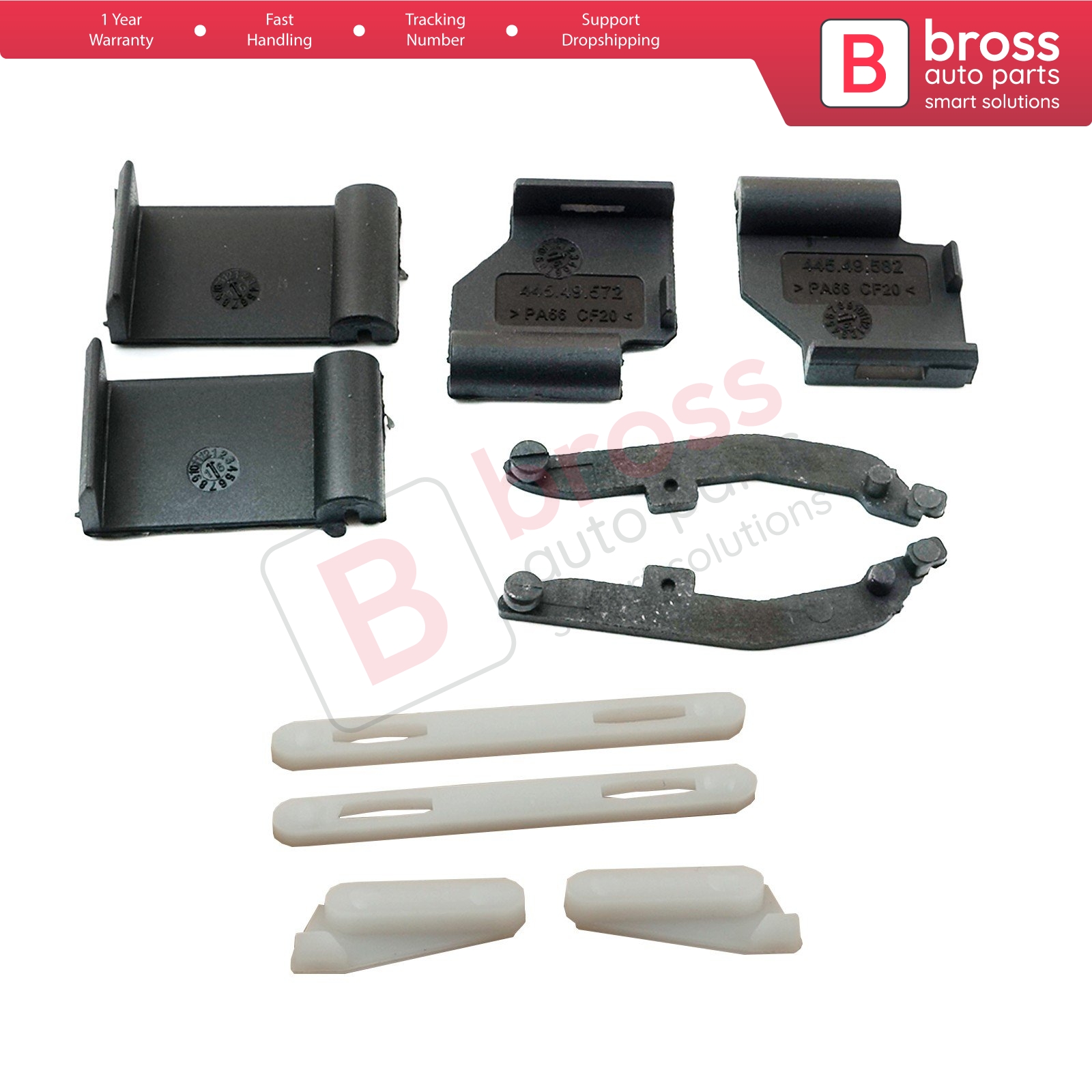 Bross Auto pièces BSR546 10 pièces toit ouvrant Kit de réparation pièces de rechange pour BMW X5 E53 2000-2006, BMW X3 E83 2003 Type:2